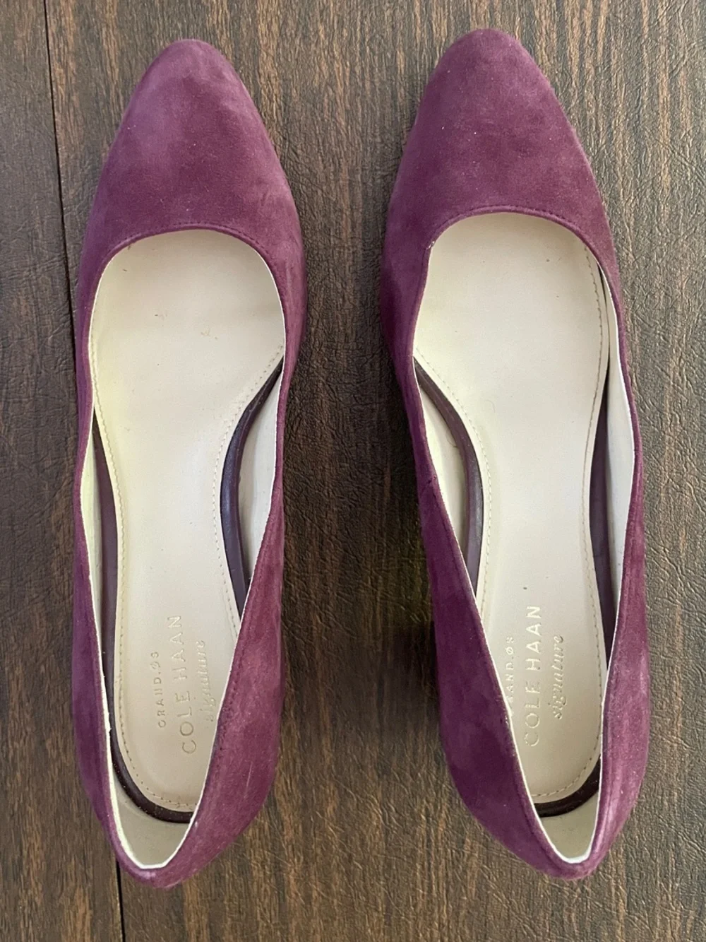 Cole Haan Fig Suede Block Heel Pumps
